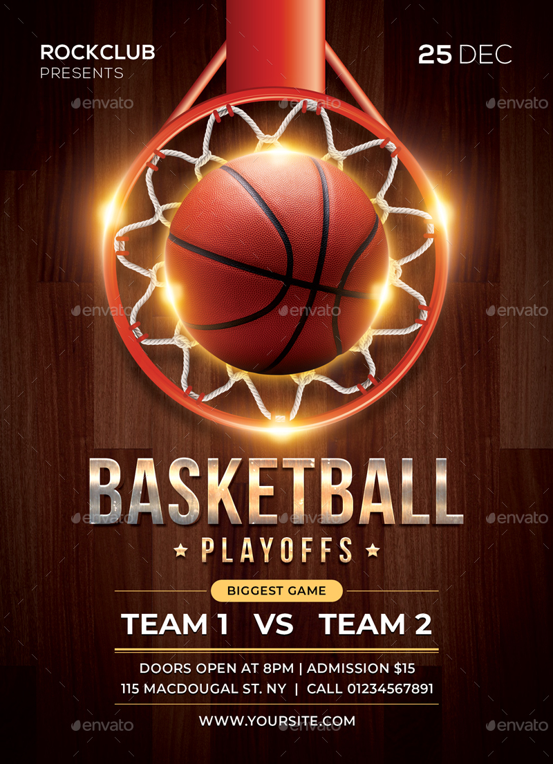 Basketball Flyer, Print Templates GraphicRiver